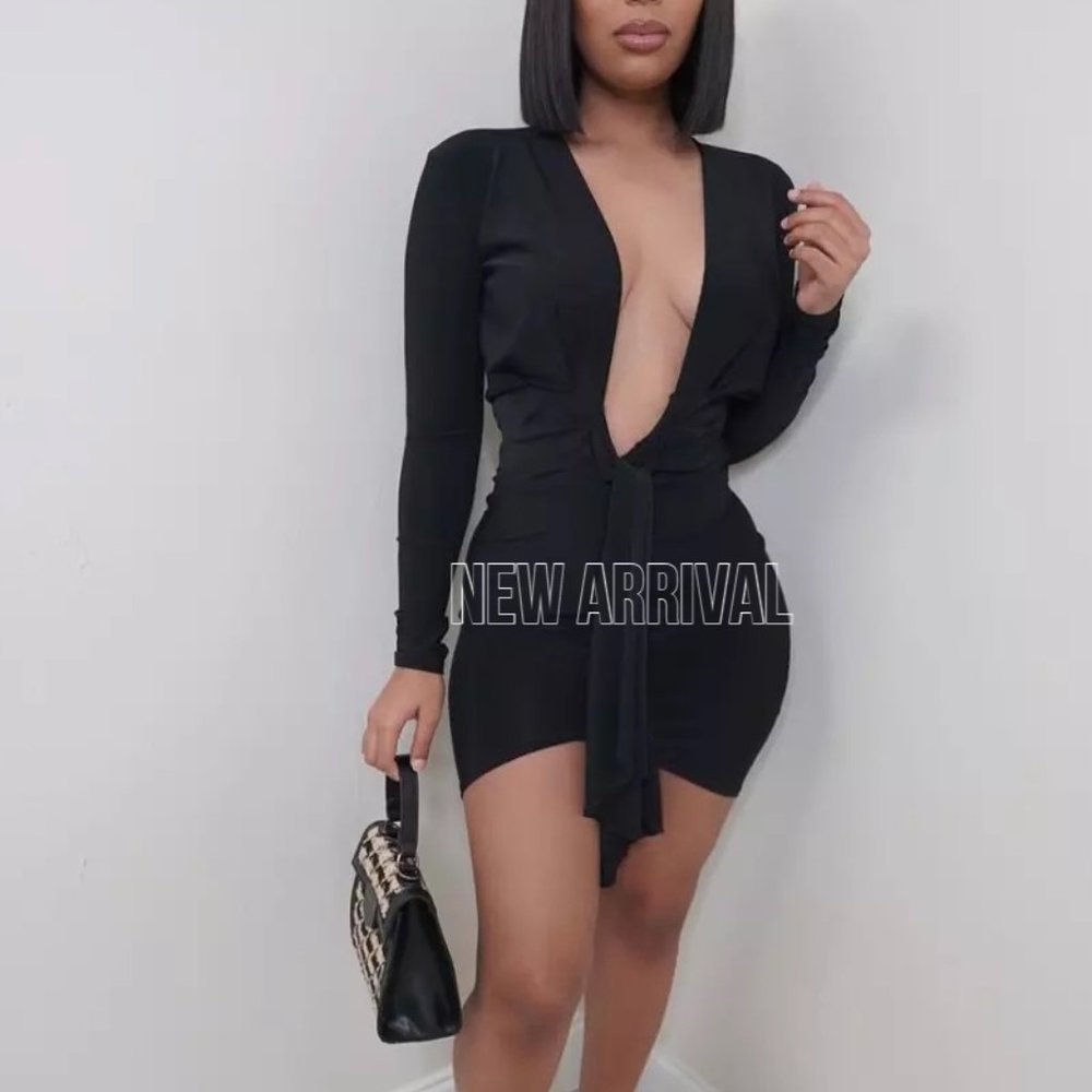 Women’s Sexy Deep V Neck Dress